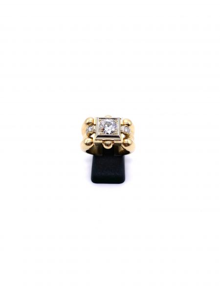 Ring Vintage 585 GG mit Diamanten insg. ca. 1,5 ct LGW-VS-S