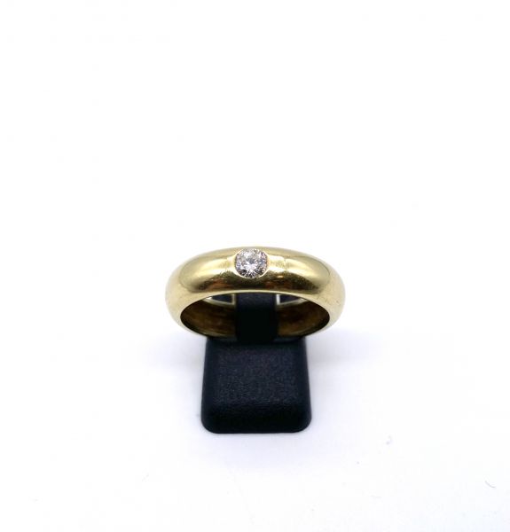 Gelbgold-Ring 585 mit Brillant ca. 0,25 ct. GTW-SI-P